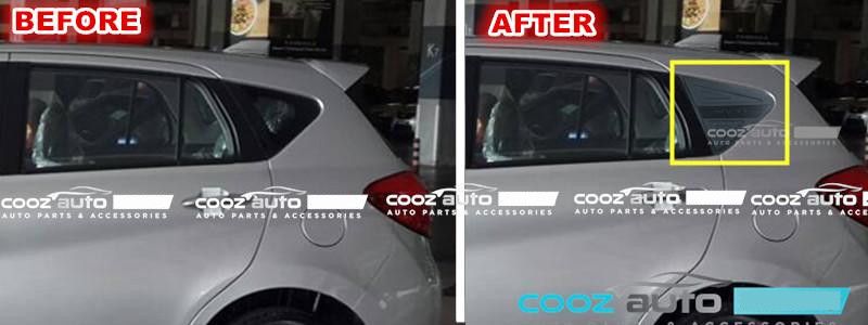 Perodua Alza Rear Carbon Side Window Triangle Mirror Cover 